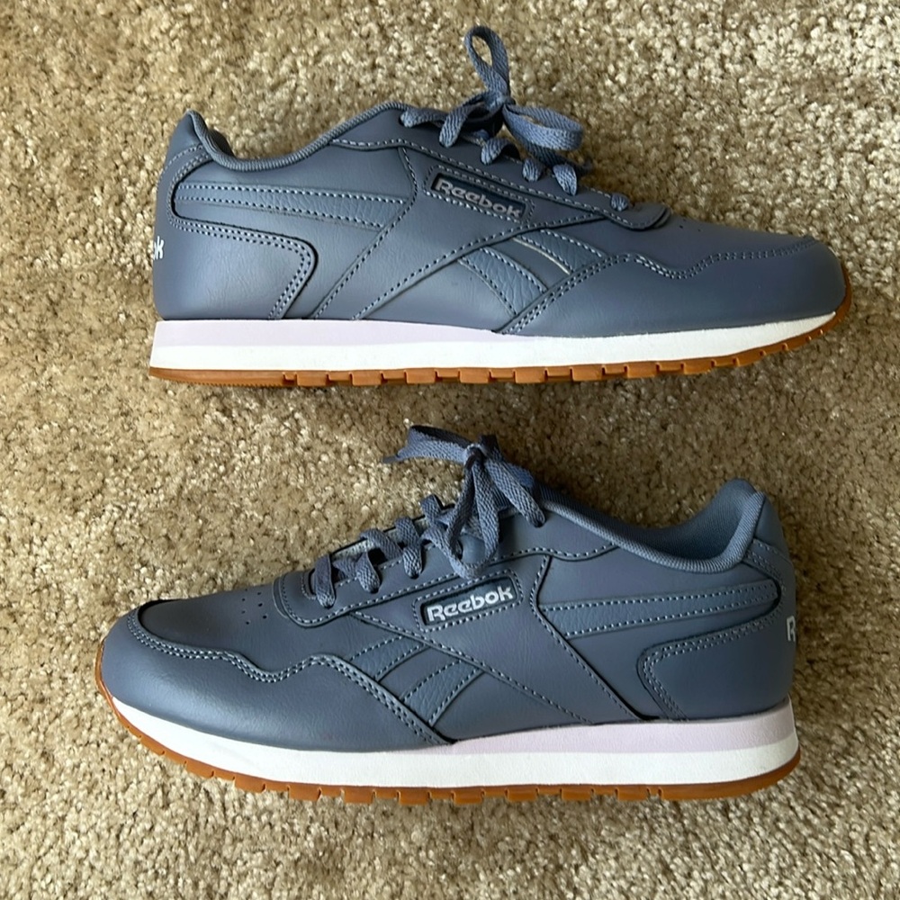 Reebok Gray Lace-Up Sneakers with Gum Sole